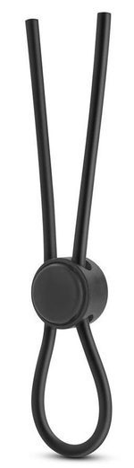 Черное силиконовое лассо на пенис silicone loop cock ring