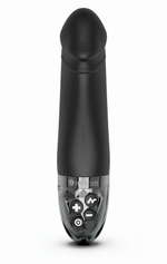 Черный вибратор с электростимуляцией real deal neal - 16,5 см.
