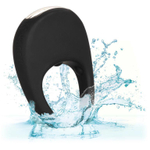 Черное эрекционное виброкольцо silicone rechargeable pleasure ring