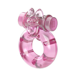 Розовое эрекционное кольцо с вибрацией Ring