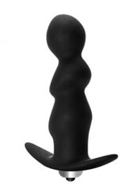 Фигурная анальная вибропробка Spiral Anal Plug - 12 см.