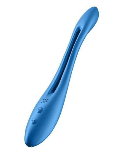 Синий многофункциональный вибратор для пар Satisfyer Elastic Game