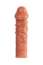 Насадка на фаллос с отверстием для мошонки cock sleeve 002 size l - 17,6 см.