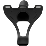 Черный полый страпон с креплением body extensions be strong - 19,05 см.