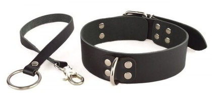 Черный ошейник  новичок  с поводком