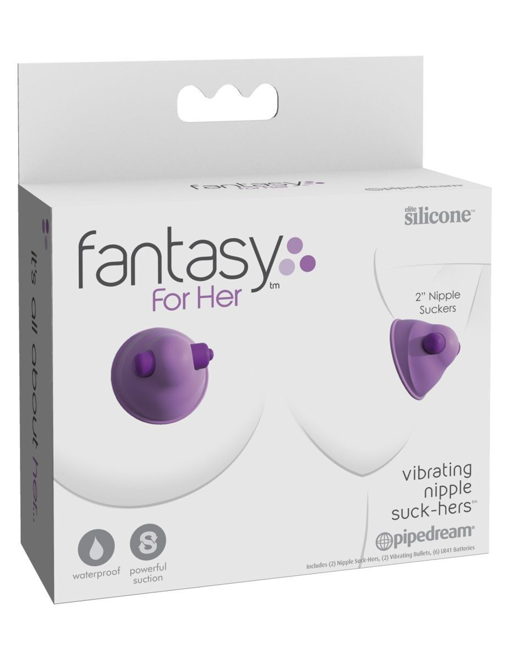 Фиолетовые виброприсоски-стимуляторы на соски vibrating nipple