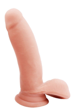 Телесный фаллоимитатор-реалистик dual density dildo - 17,5 см.