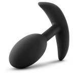 Черная анальная пробка Silicone Vibra Slim Plug
