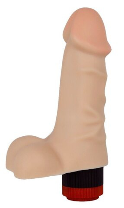 Реалистичный вибратор с мошонкой - 16,5 см.