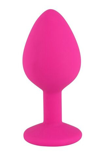 Силиконовая анальная пробка с кристаллом