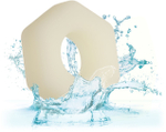 Белое люминесцентное эрекционное кольцо glow-in-the-dark liquid silicone prolong sexagon ring