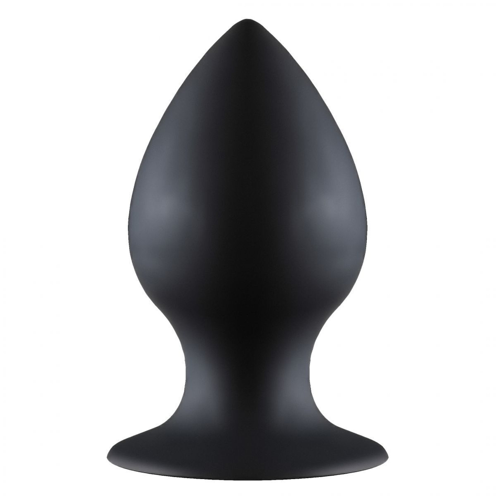 Чёрная анальная пробка thick anal plug small - 7,8 см.