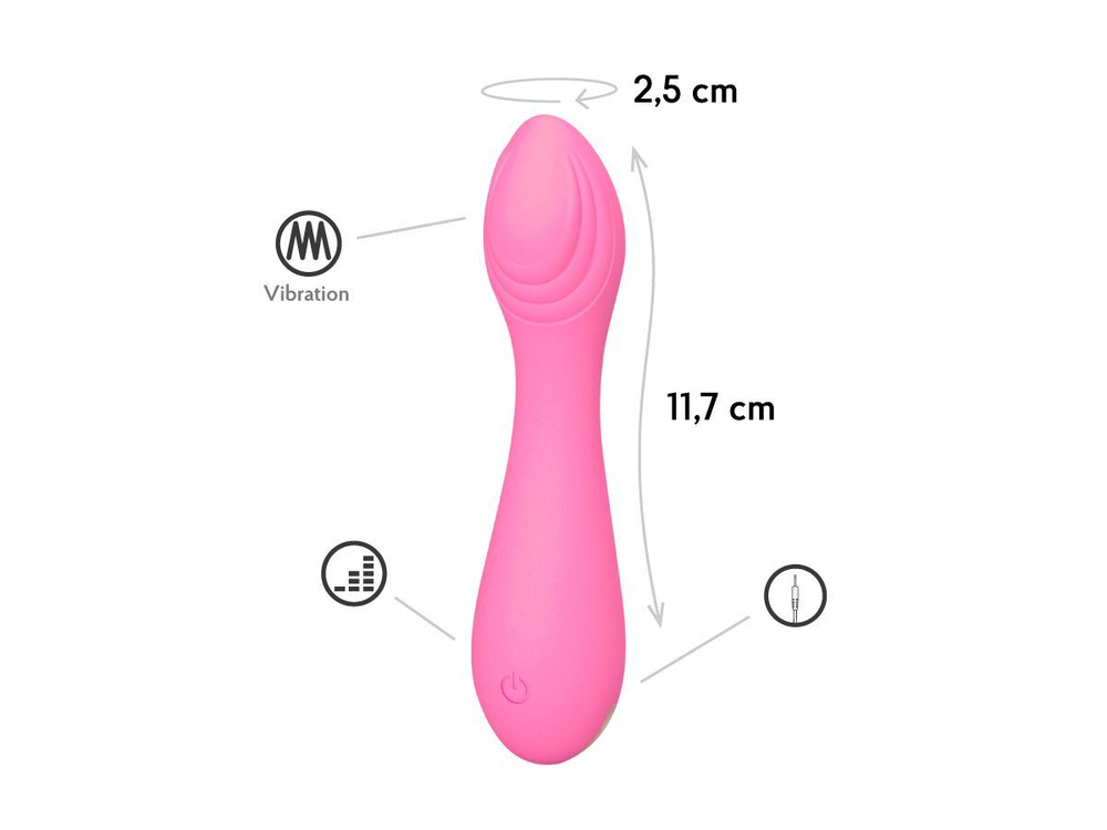 Розовый мини-вибратор mephona - 11,7 см.