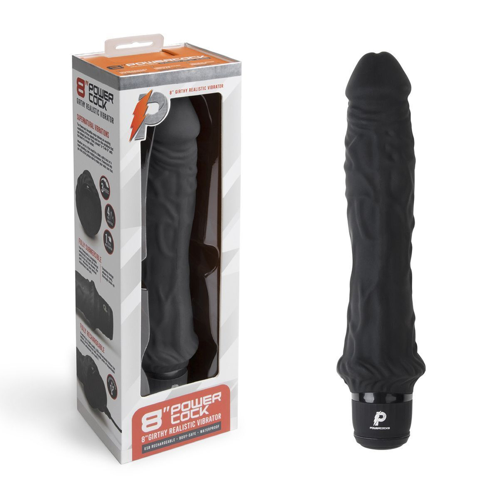 Вибратор-реалистик 8 Girthy Realistic Vibrator - 24,5 см.