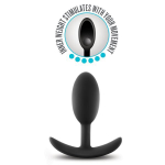 Черная анальная пробка Silicone Vibra Slim Plug