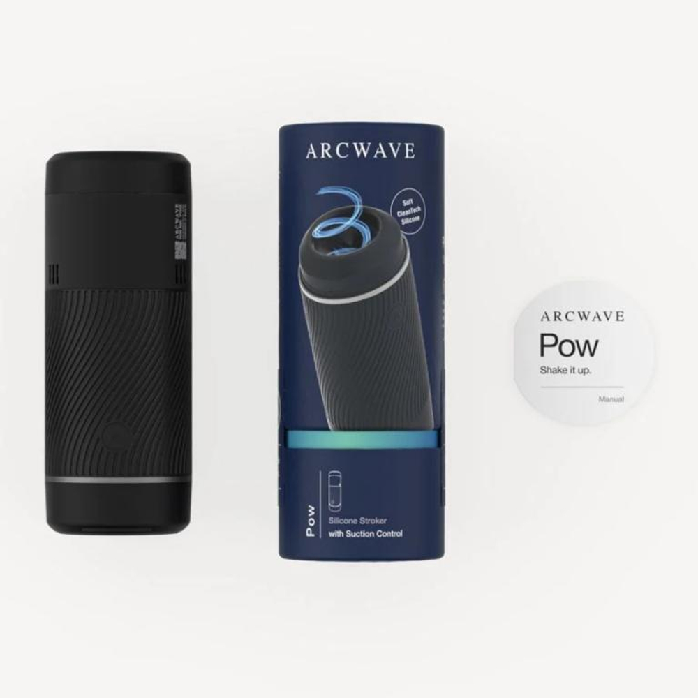 Черный вакуумный мастурбатор с эффектом всасывания Pow Stroker