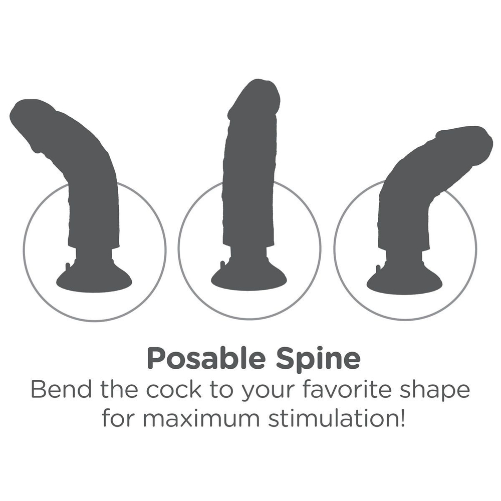 Большой реалистичный вибромассажер на присоске 9  vibrating cock - 24,8 см.