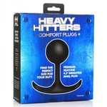 Черная анальная пробка с утяжелением premium silicone  weighted round plug