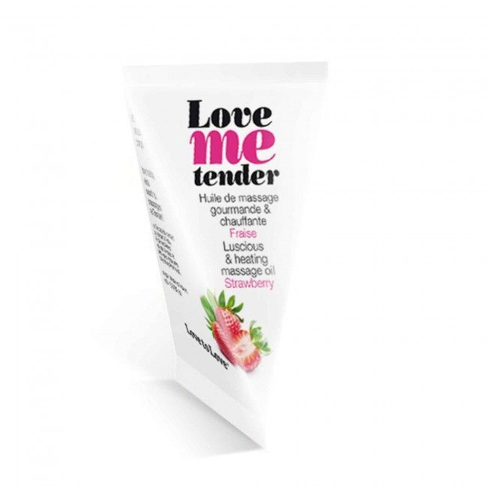Съедобное согревающее массажное масло love me tender с ароматом