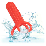 Красное эрекционное кольцо silicone rechargeable vertical dual enhancer