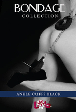 Чёрные меховые оковы на ноги bondage