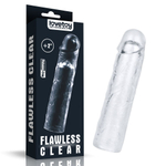 Прозрачная насадка-удлинитель flawless clear penis sleeve add 2 - 19 см.