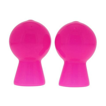 Розовые вакуумные помпы для сосков nipple sucker pair in shiny pink