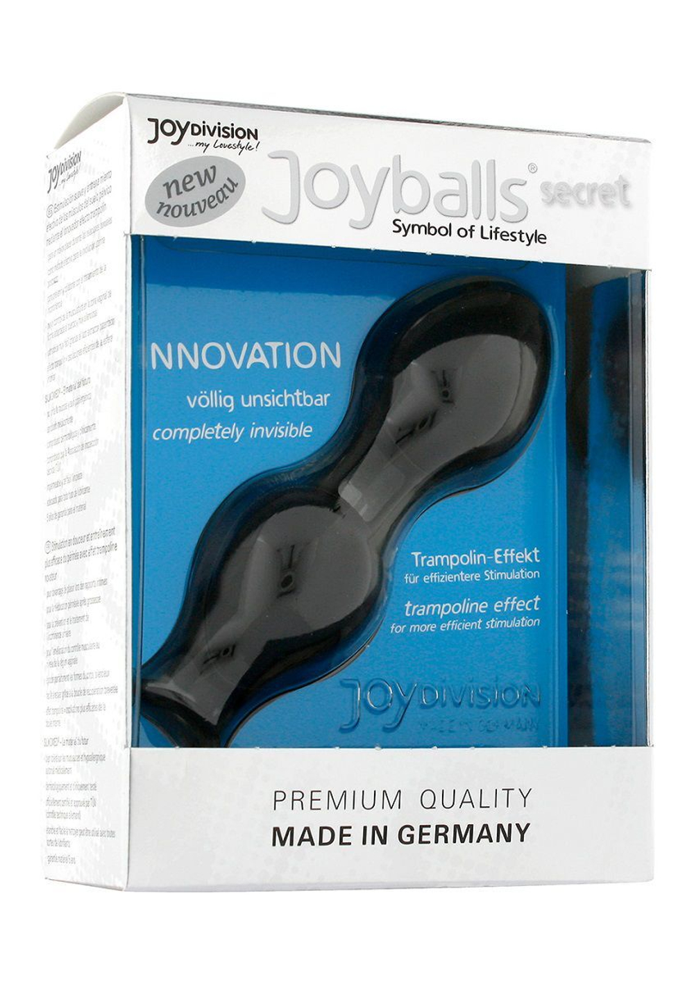 Вагинальные шарики на чёрной сцепке joyballs secret