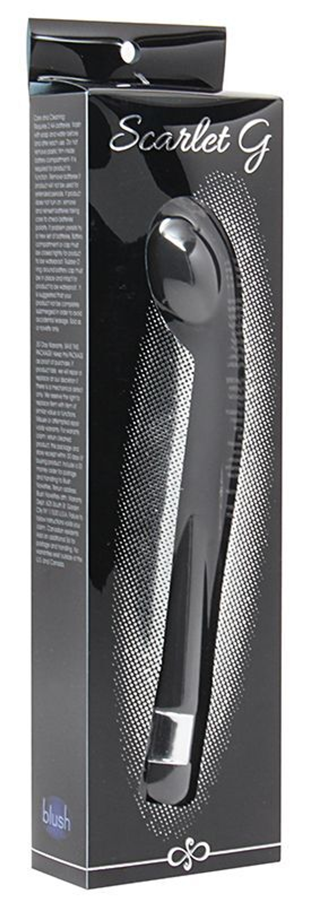 Чёрный g-стимулятор с вибрацией scarlet g - 21 см.