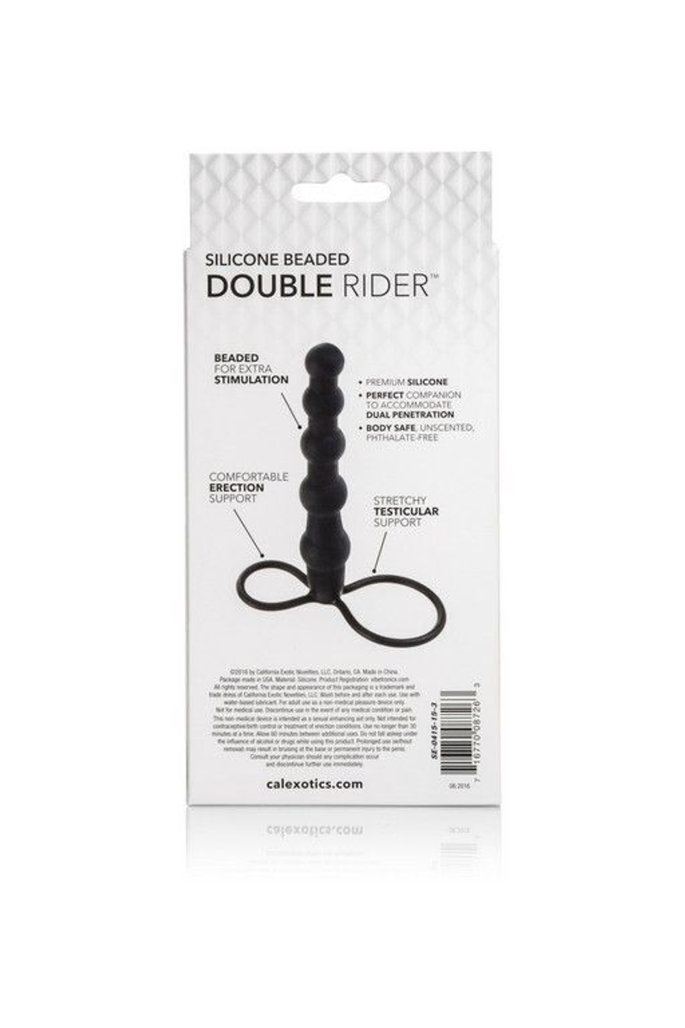 Насадка на пенис для двойного проникновения silicone beaded double rider - 14 см.