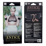 Черные мягкие наручники entice french cuffs с цепью
