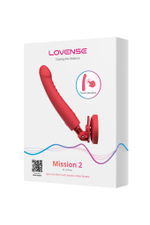 Красный вибратор mission 2 с технологией touch-sense - 20 см.
