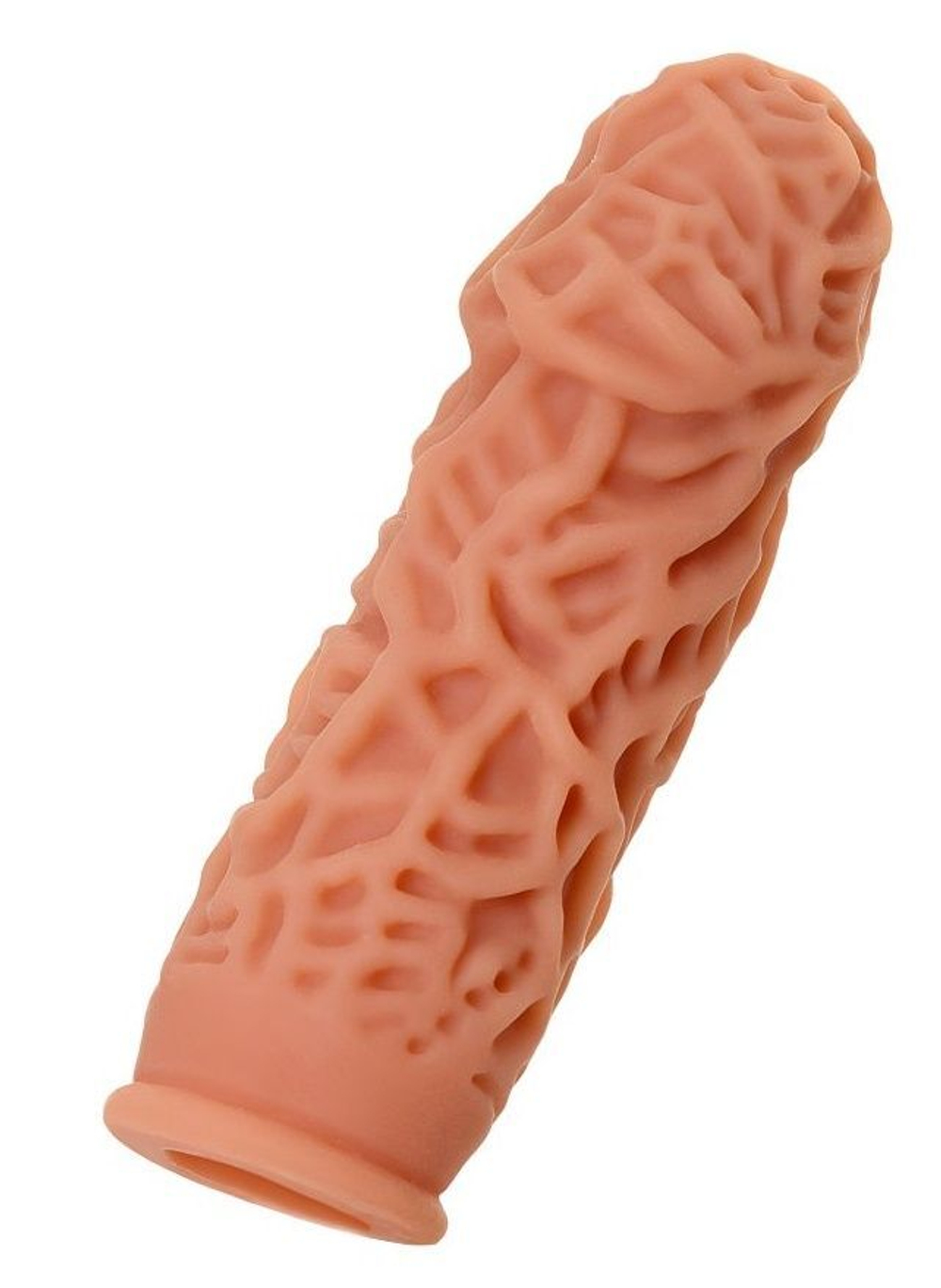 Насадка на фаллос с рельефными складочками extreme sleeve 012 m-size - 14,7 см.