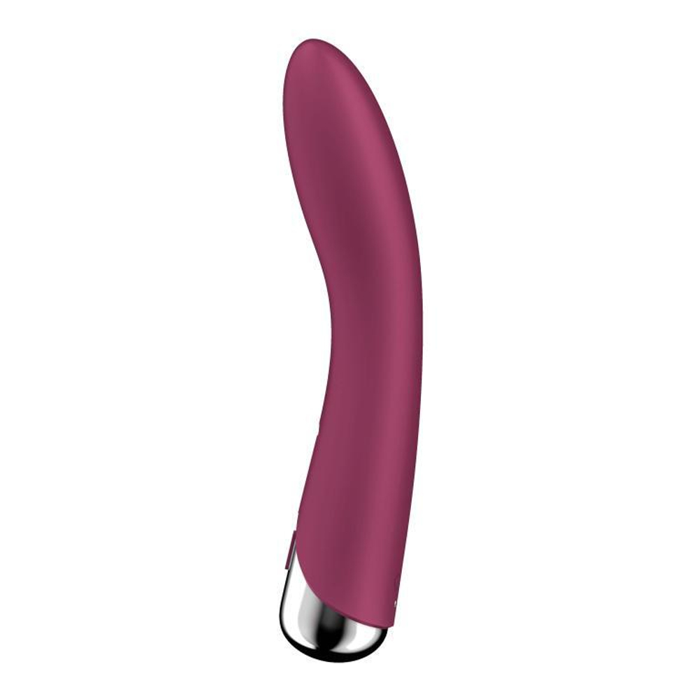 Малиновый вибратор-ротатор spinning vibe 1 - 18 см.