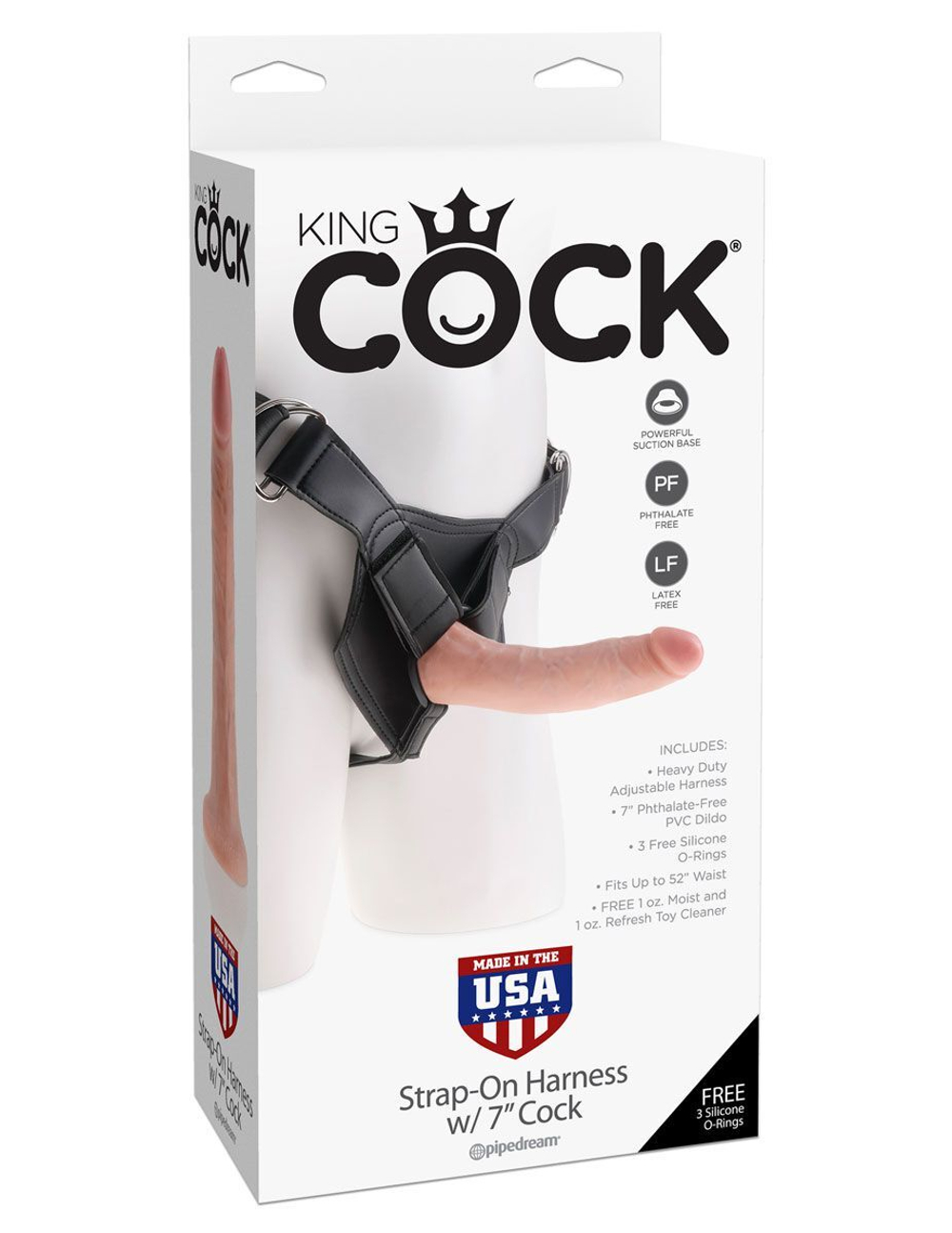 Страпон на виниловых трусиках strap-on harness cock - 17,8 см.