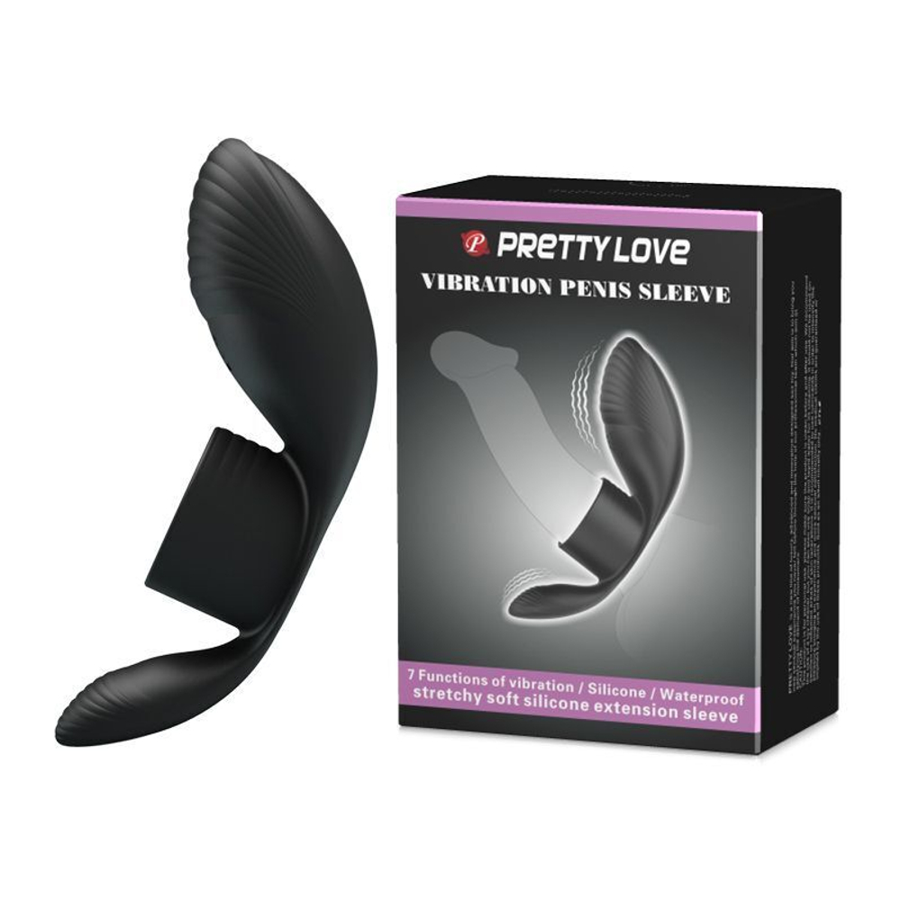 Черное кольцо на пенис с вибрацией vibration penis sleeve
