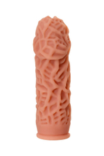 Насадка на фаллос с рельефными складочками extreme sleeve 012 m-size - 14,7 см.
