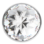 Металическая анальная пробка diamond sparkle с кристаллом