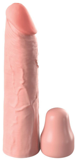 Телесная насадка-удлинитель 1 inch silicone x-tension - 17,8 см.