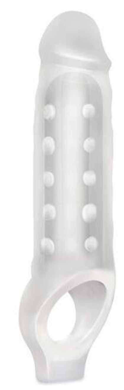 Прозрачная текстурированная насадка mighty extender - 13 см.