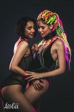 Черный ошейник fetish с поводком