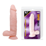 Телесный фаллоимитатор с присоской super dildo - 21 см.