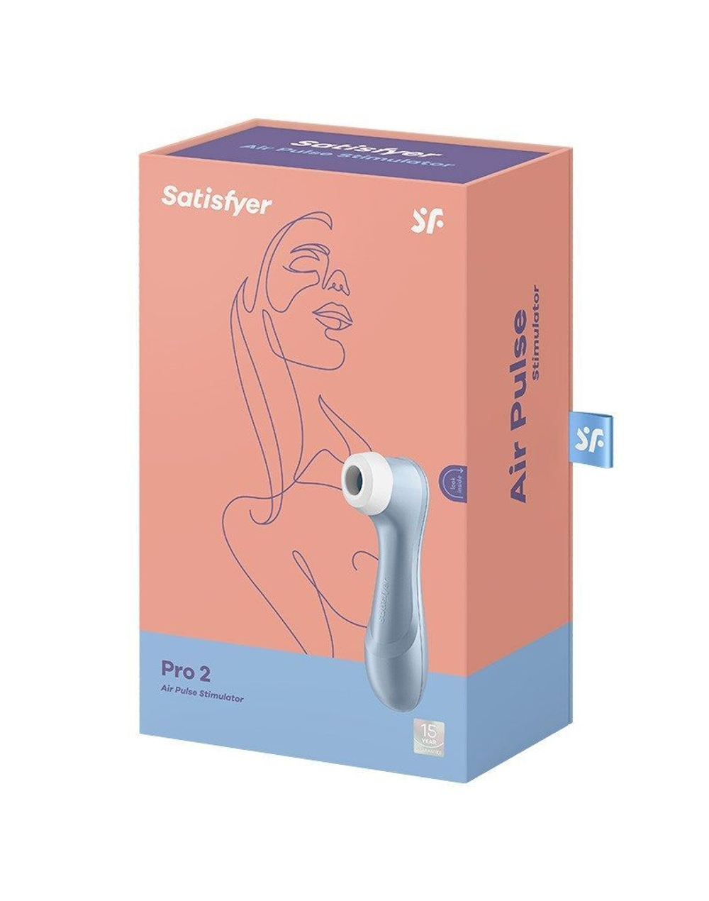 Голубой вакуум-волновой стимулятор клитора satisfyer pro 2