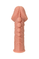 Насадка на фаллос с пузыриками, венками и ребристостью extreme sleeve 009 s-size - 12,7 см.