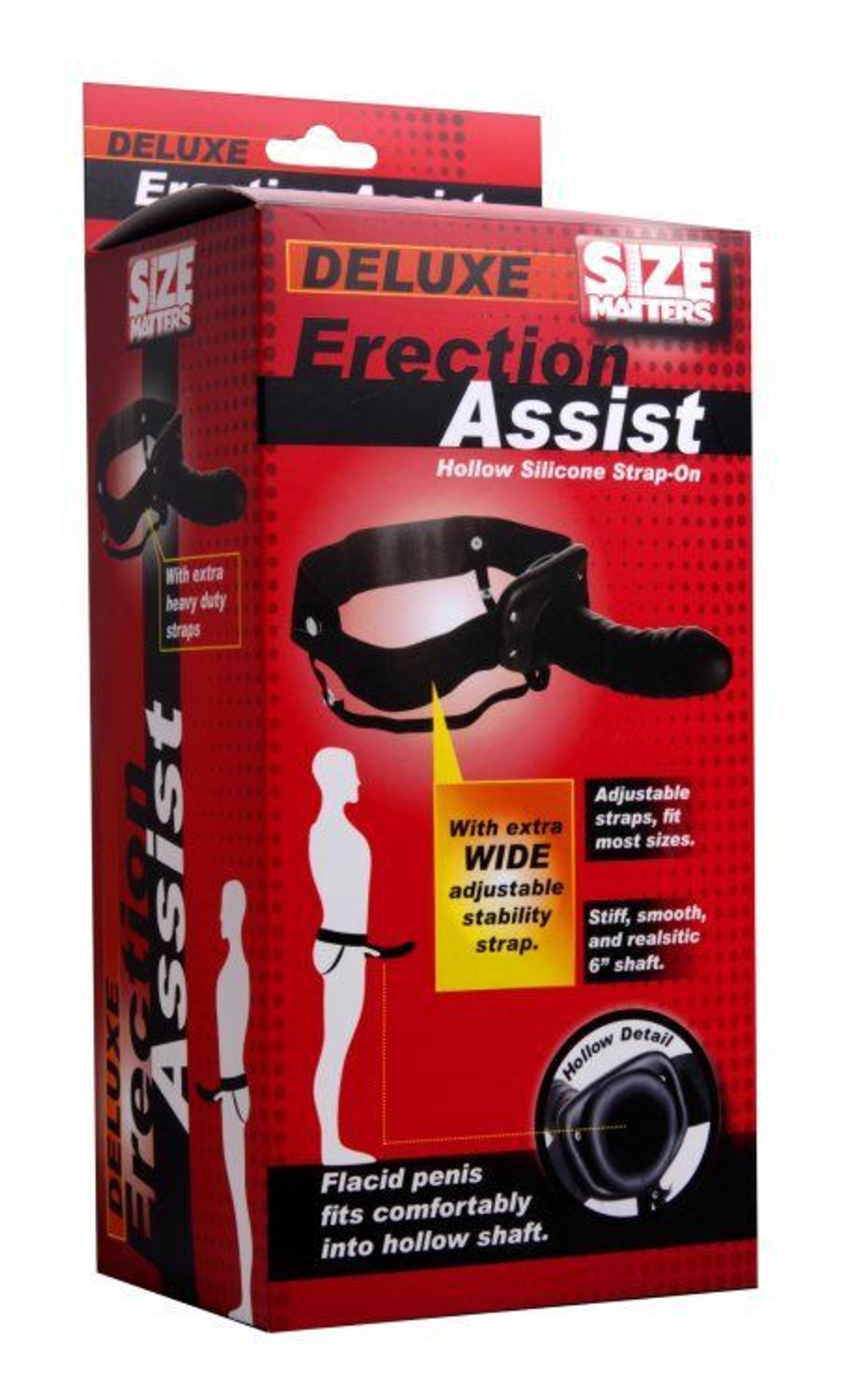 Полый страпон erection assist - 15,2 см.