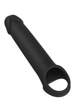 Черная насадка-удлинитель с вибрацией Vibrating Extender With Remote