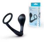 Черное эрекционное кольцо со стимулятором простаты ringer cock ring & plug