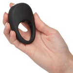 Черное эрекционное виброкольцо silicone rechargeable pleasure ring