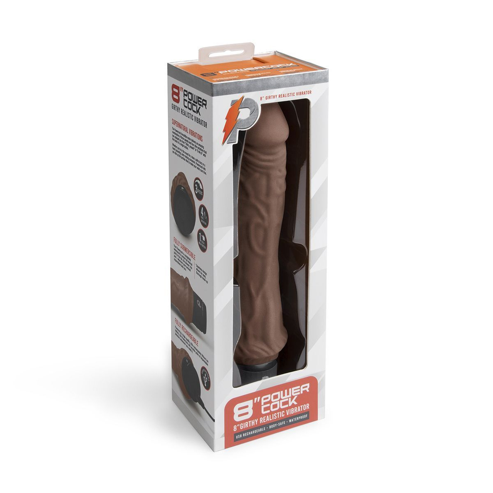 Вибратор-реалистик 8  girthy realistic vibrator - 24,5 см.