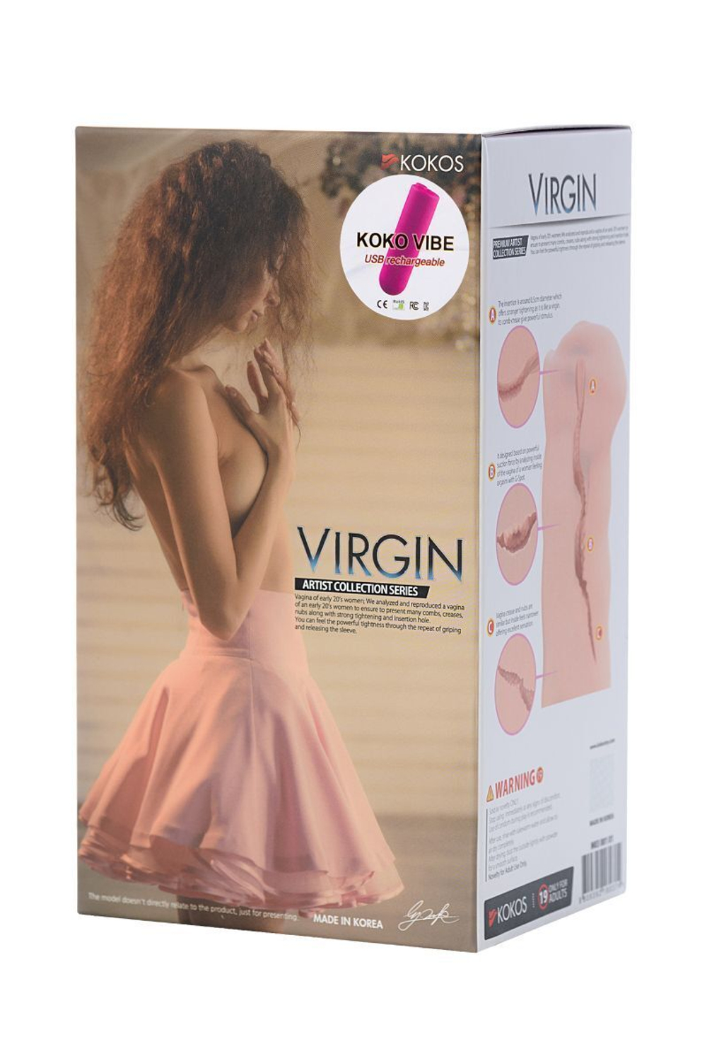 Реалистичная вагина с вибрацией и вакуумом Passion-Virgin